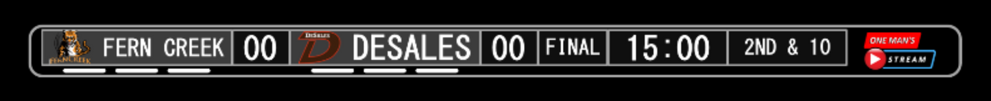 Football Scoreboard Graphic '23 with Background Color Change