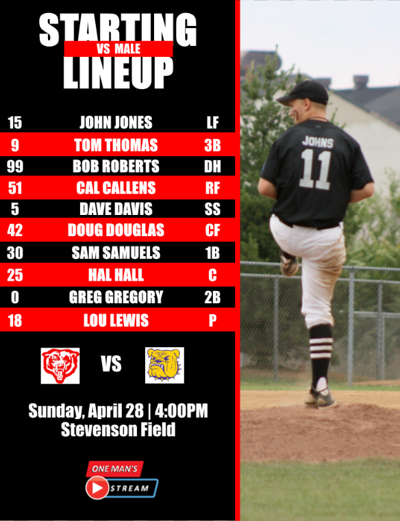 Baseball Starting Lineup Graphics 2024 Animated