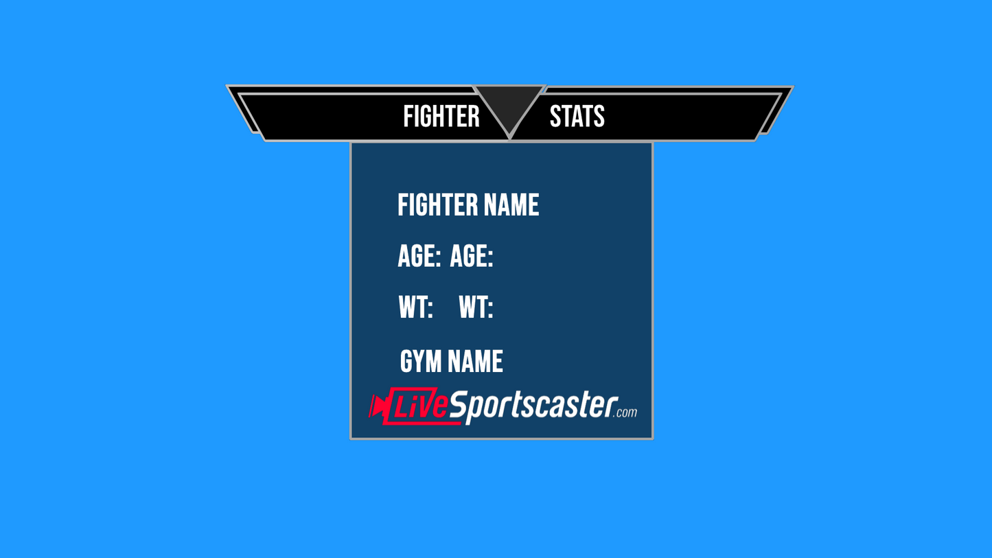Boxing/MMA Fighter Stats Graphic ANIMATED