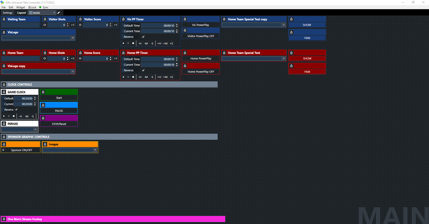 Hockey vMix UTC Controller