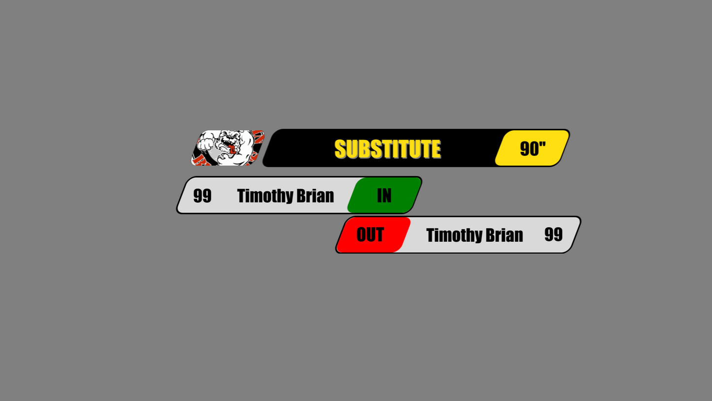 Soccer Substitution Graphic '23