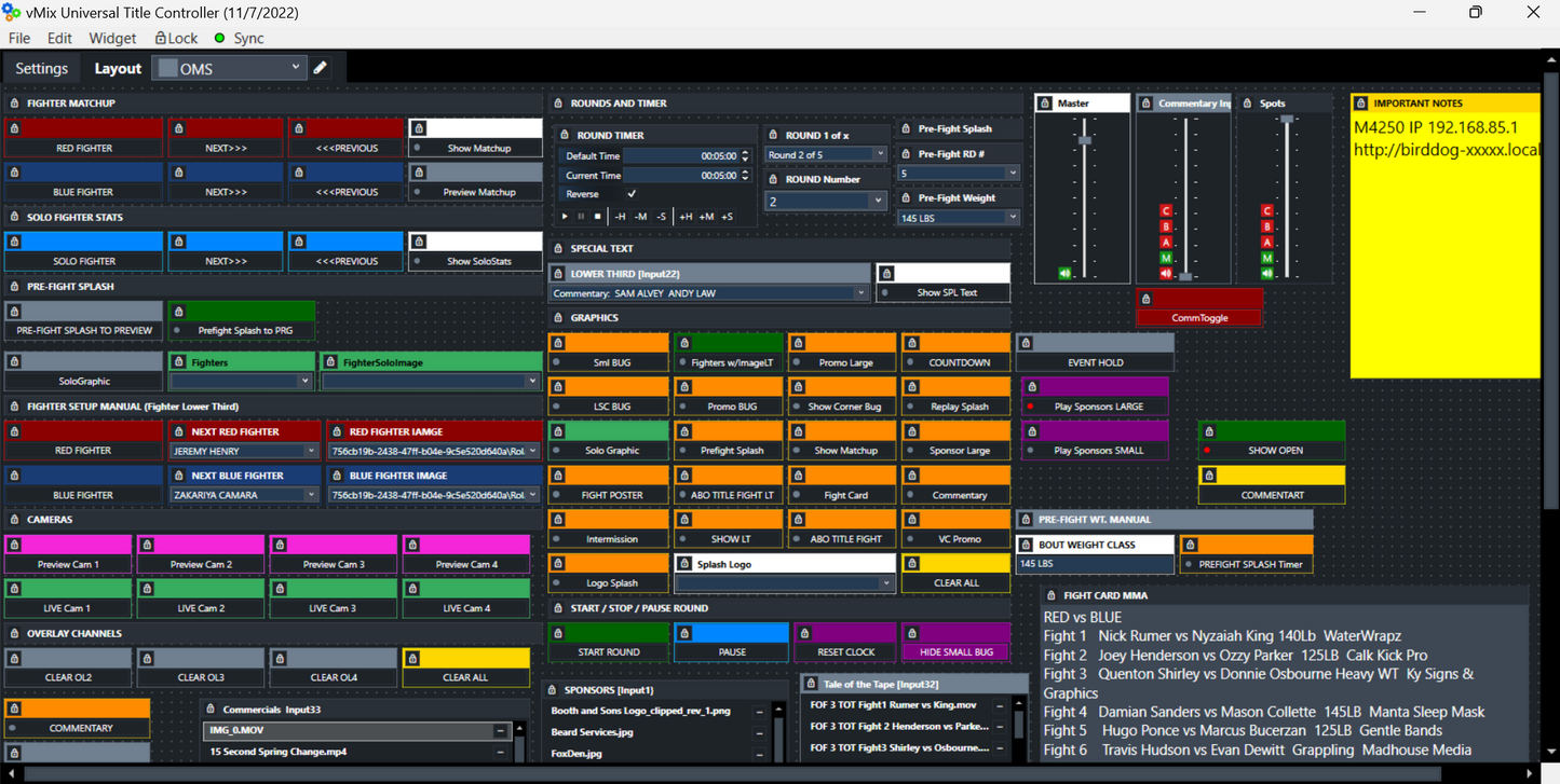 Boxing/MMA 24 Production Bundle with UTC Controller