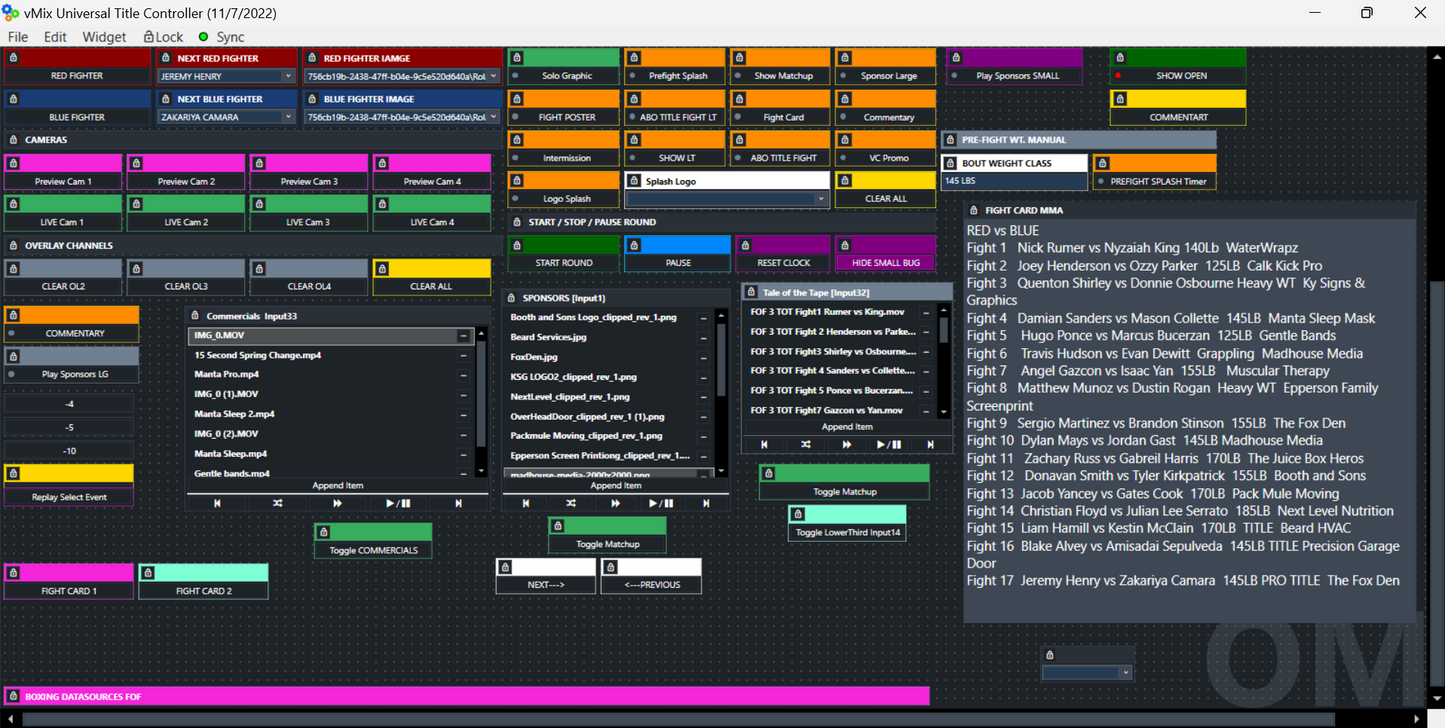 Boxing/MMA 24 Production Bundle with UTC Controller