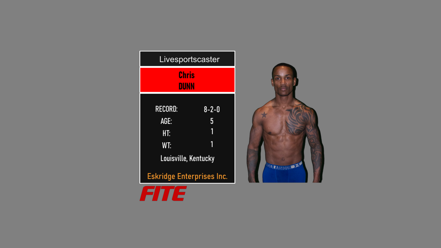 Boxing/MMA Solo Fighter Graphic '23  ANIMATED