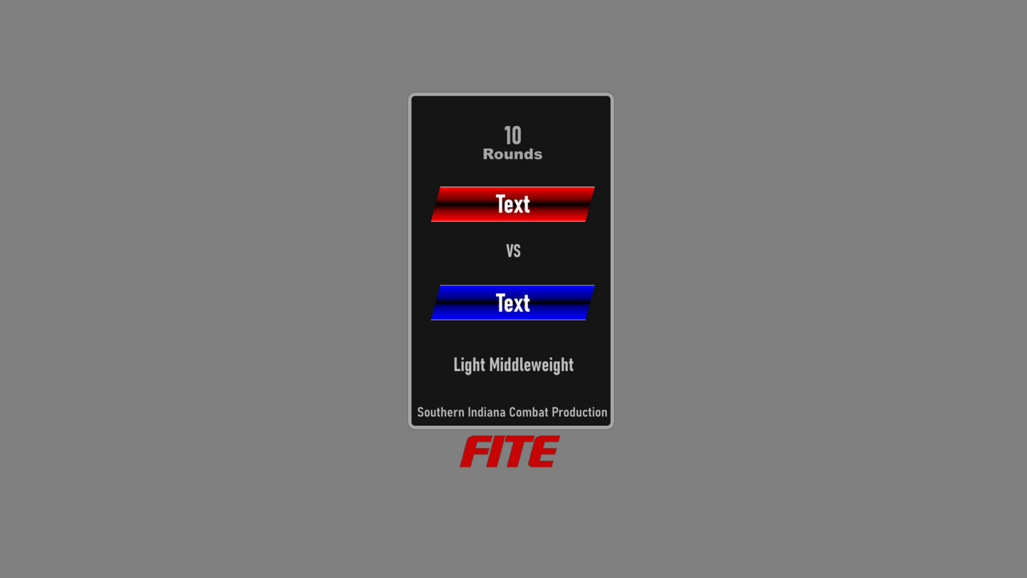 Boxing/MMA Pre-Fight Slate GOLD  ANIMATED